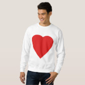 Red en White Love Heart Design. Trui (Voorkant volledig)