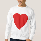 Red en White Love Heart Design. Trui (Voorkant)