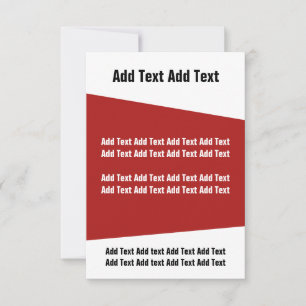 Red en White Modern Business Event Invite Kaart