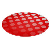 Red en White Ombre Polka Dots Snijplank (Hoek)