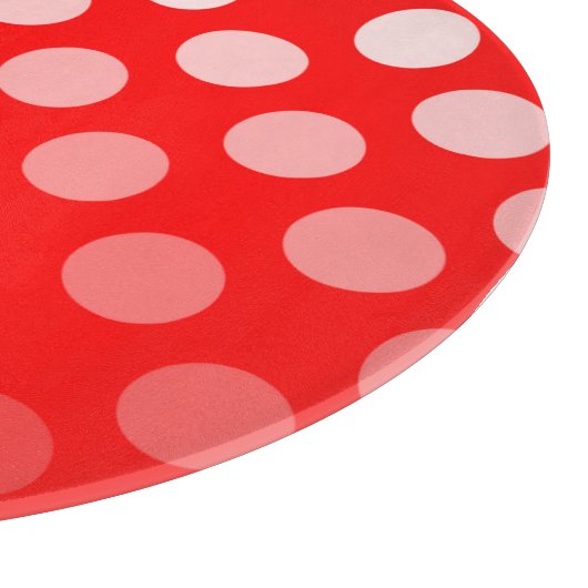 Red en White Ombre Polka Dots Snijplank (Hoek)