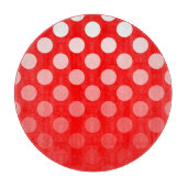 Red en White Ombre Polka Dots Snijplank (Voorkant)