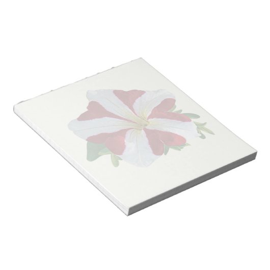 Red en White Petunia Notitieblok (Schuin)