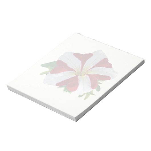 Red en White Petunia Notitieblok (Linkerzijde)