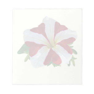 Red en White Petunia Notitieblok