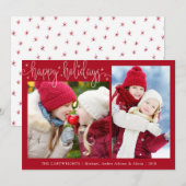 Red en White | PRETTIGE FEESTDAGEN €? | Sters Feestdagenkaart (Voorkant / Achterkant)