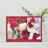 Red en White | PRETTIGE FEESTDAGEN €? | Sters Feestdagenkaart (Staand voorkant)