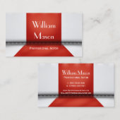 Red en White Stage Actor - Visitekaartje (Voorkant / Achterkant)
