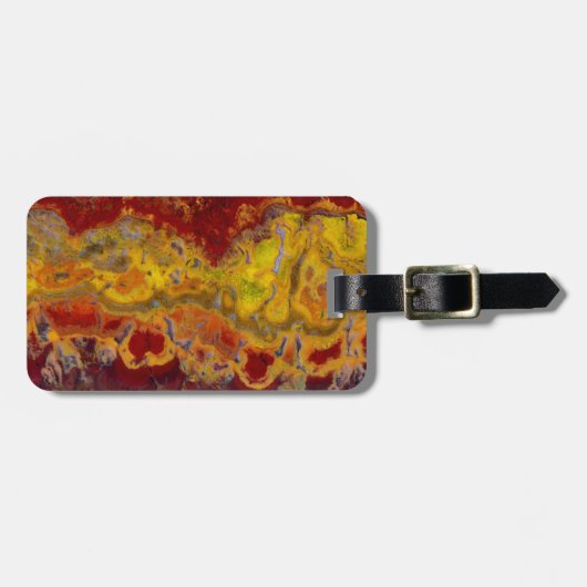 Red en yellow Crayloa Jasper Bagagelabel (Voorkant horizontaal)