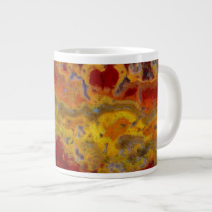Red en yellow Crayloa Jasper Grote Koffiekop
