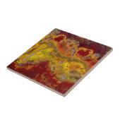 Red en yellow Crayloa Jasper Tegeltje (Zijkant)