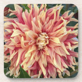 Red en Yellow Dahlia Floral Bier Onderzetter (Voorkant)