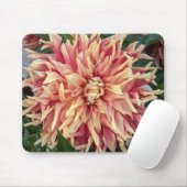 Red en Yellow Dahlia Floral Muismat (Met muis)