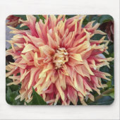 Red en Yellow Dahlia Floral Muismat (Voorkant)