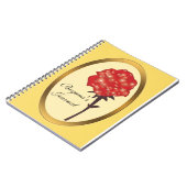 Red Enchanted Glitter Roos Notitieboek Journal (Linkerzijde)