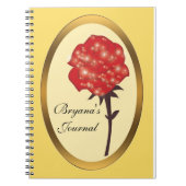 Red Enchanted Glitter Roos Notitieboek Journal (Voorkant)