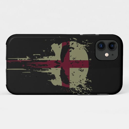 Red England Grunge Case-Mate iPhone Case (Achterkant (horizontaal))