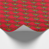 Red English Royal Crown Wrapping Paper Cadeaupapier (Hoek)