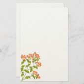 Red English Wildflower Stationery Briefpapier (Voorkant / Achterkant)