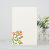 Red English Wildflower Stationery Briefpapier (Staand voorkant)