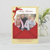 Red Envelope Holiday-fotokaart Feestdagenkaart (Staand voorkant)
