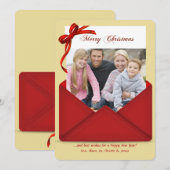 Red Envelope Holiday-fotokaart Feestdagenkaart (Voorkant / Achterkant)