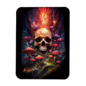 Red Ether Mushroom Skull Magneet (Verticaal)