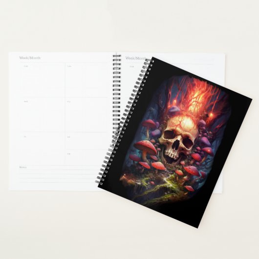 Red Ether Mushroom Skull Planner (Display)