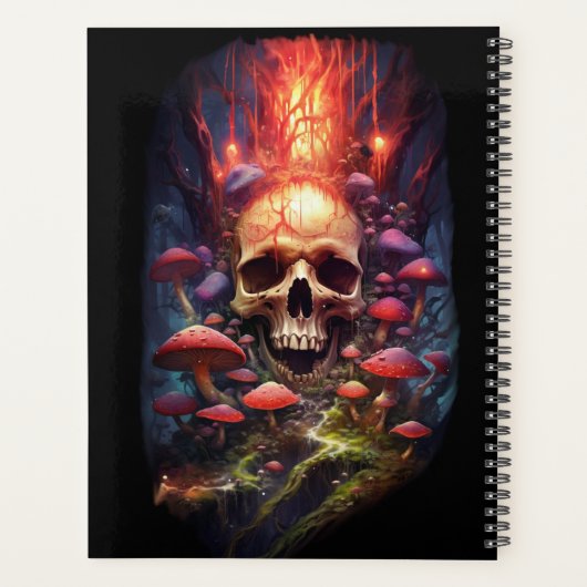 Red Ether Mushroom Skull Planner (Achterkant)