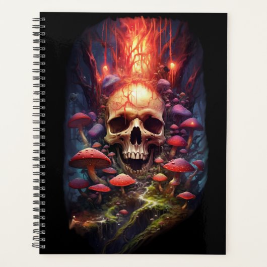 Red Ether Mushroom Skull Planner (Voorkant)