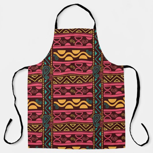 Red Ethnic Aztec Schort (Voorkant)
