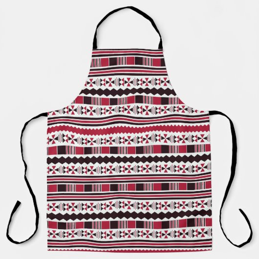 Red Ethnic Aztec Schort (Voorkant)