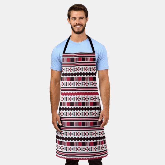 Red Ethnic Aztec Schort (Gedragen)