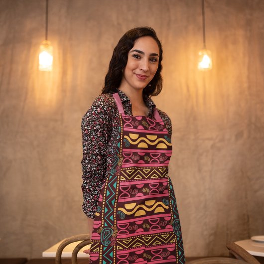 Red Ethnic Aztec Schort