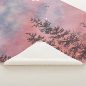 Red evening sky  sherpa deken (3/4)