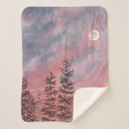 Red evening sky  sherpa deken