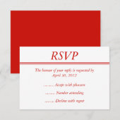 Red Event RSVP, Reply of Response Card RSVP Kaartje (Voorkant / Achterkant)