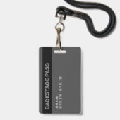 Red Event Staff Backstage Pass ID Badge (Achterkant met lanyard)