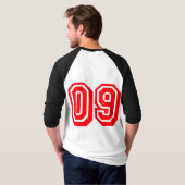 RED EVENTS "09" Baseball Jersey 3/4 Sleeve T-shirt (Achterkant volledig)