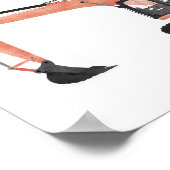 Red Excavator Construction Kinder Room Decor Poster (Hoek)