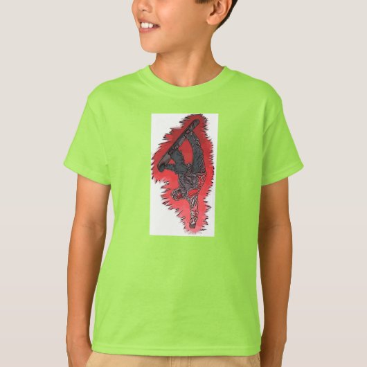 Red Explosion Boys Snowboarder t-shirt (Voorkant)