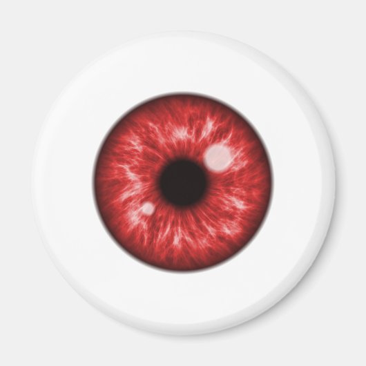 Red Eye Ball Funny Magneet (Voorkant)