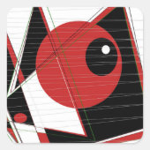 Red Eye die netjes kijkt Vierkante Sticker (Voorkant)