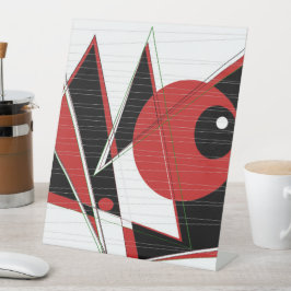 Red Eye die pedestal Art bekijkt Reclamebord Met Voetstuk