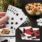 Red Eye die speelkaarten bekijkt (Insitu)