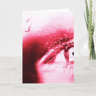 Red Eye met Meisje Feestdagen Kaart