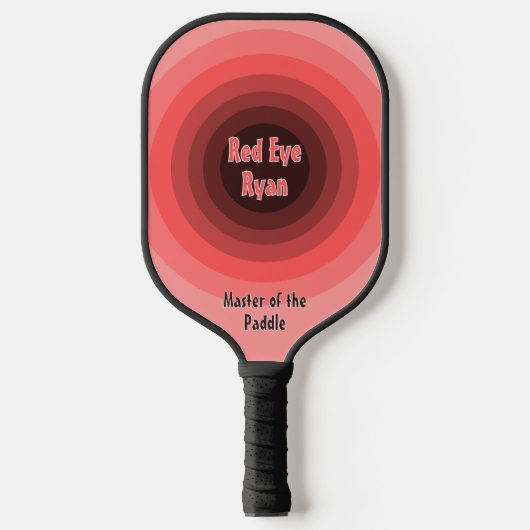 Red Eye Ryan, symmetrische cirkels in het rood Pickleball Paddle (Voorkant)