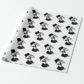 Red Eye Skeleton Cadeaupapier (Uitgerold)