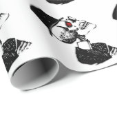 Red Eye Skeleton Cadeaupapier (Rol Hoek)