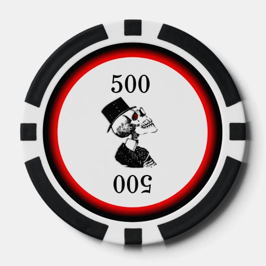 Red Eye Skeleton Poker Chips (Voorkant)